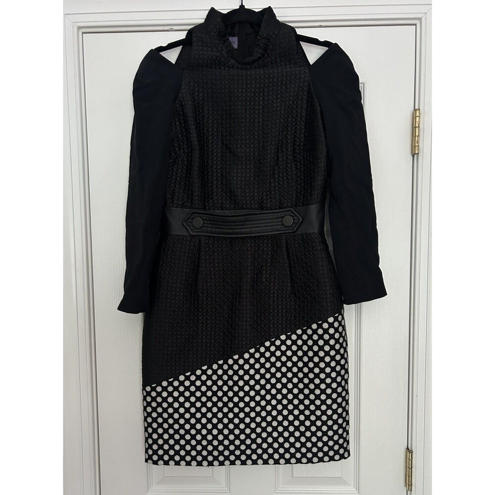 Emanuel Ungaro Women’s Sz 12 Black White Double Lined Vintage 2003 Belt Accent